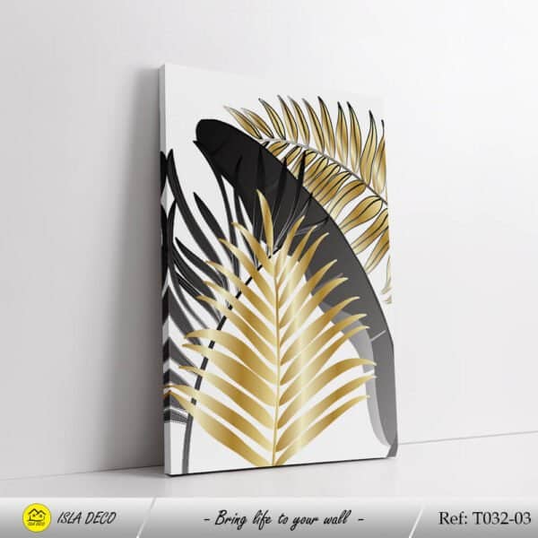 Abstrait, plante de feuille d’or blanc – Image 4
