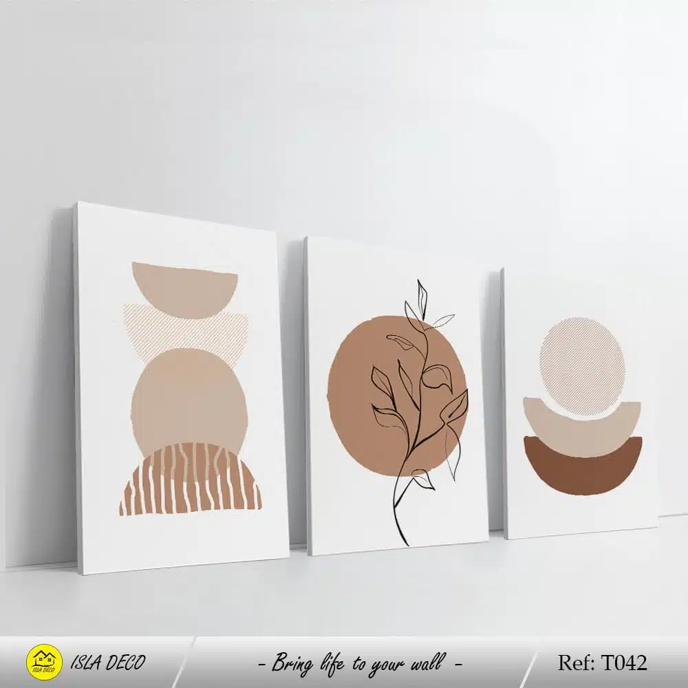 Boho géométrique beige et marron