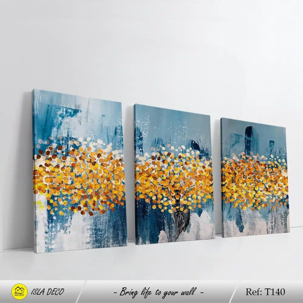 Abstrait Blue avec une touche en dorée