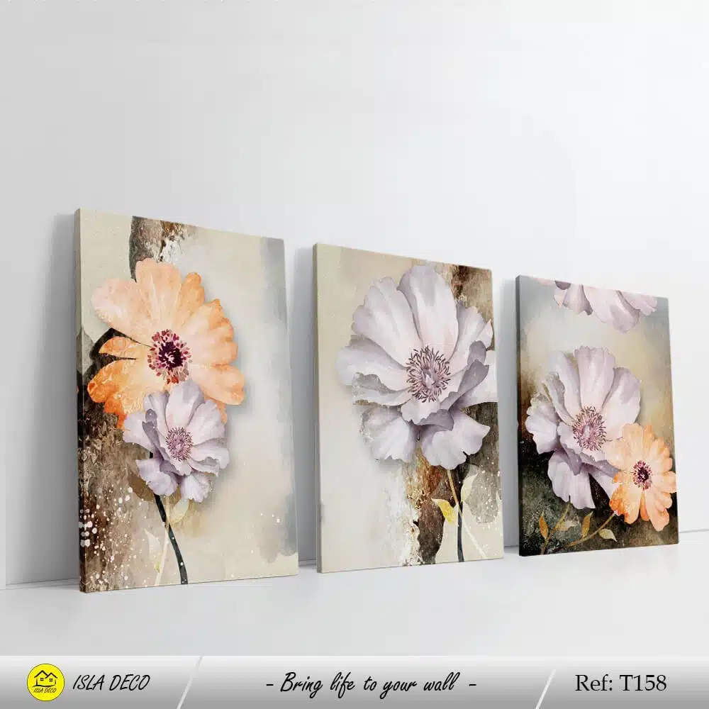 Fleurs orange et mauve