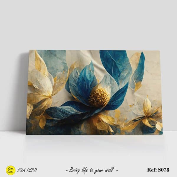 Abstrait moderne en or et bleu – Image 2
