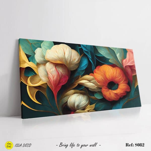 Abstrait floral coloré et vibrant