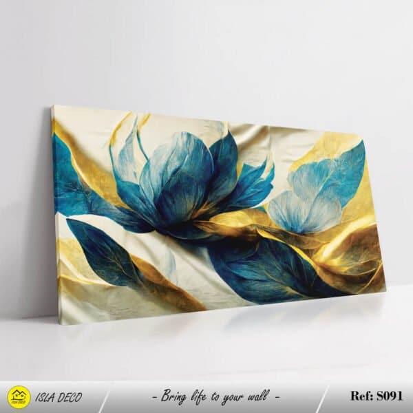 Abstrait moderne en bleu et or