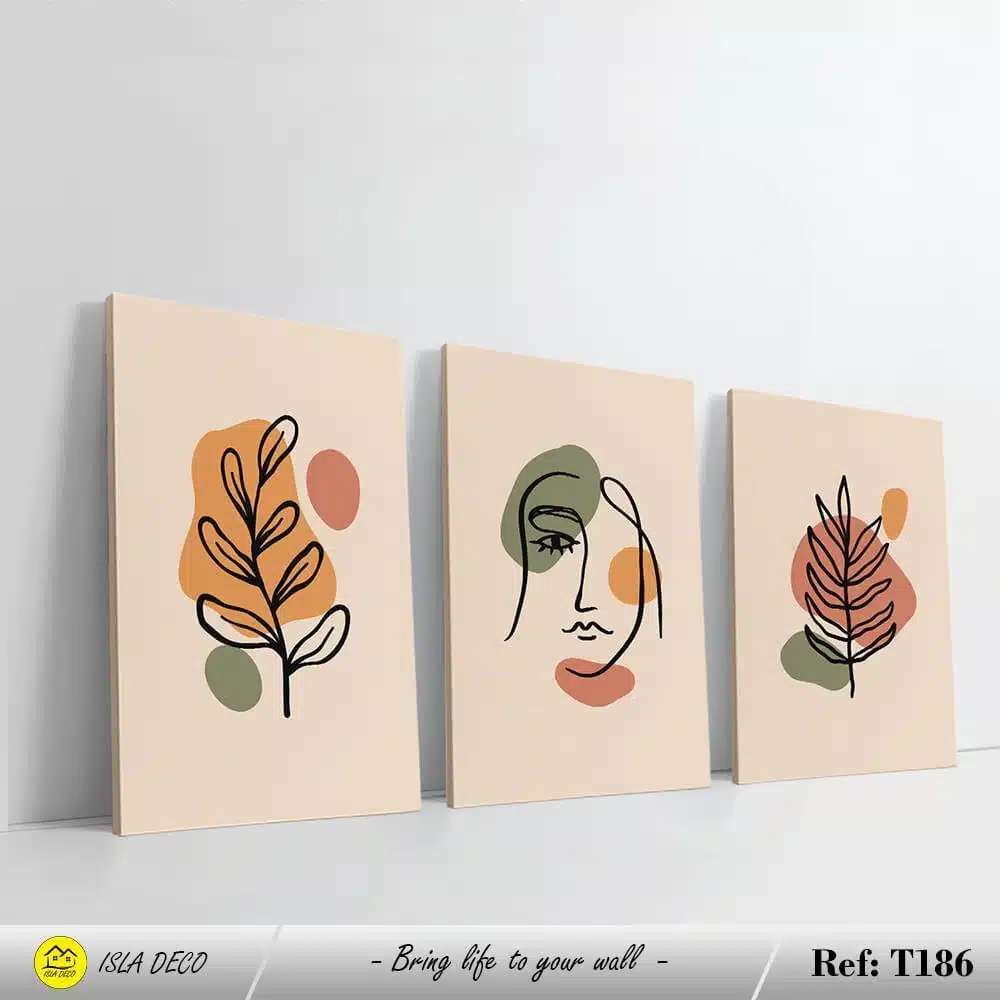 Boho floral fond beige