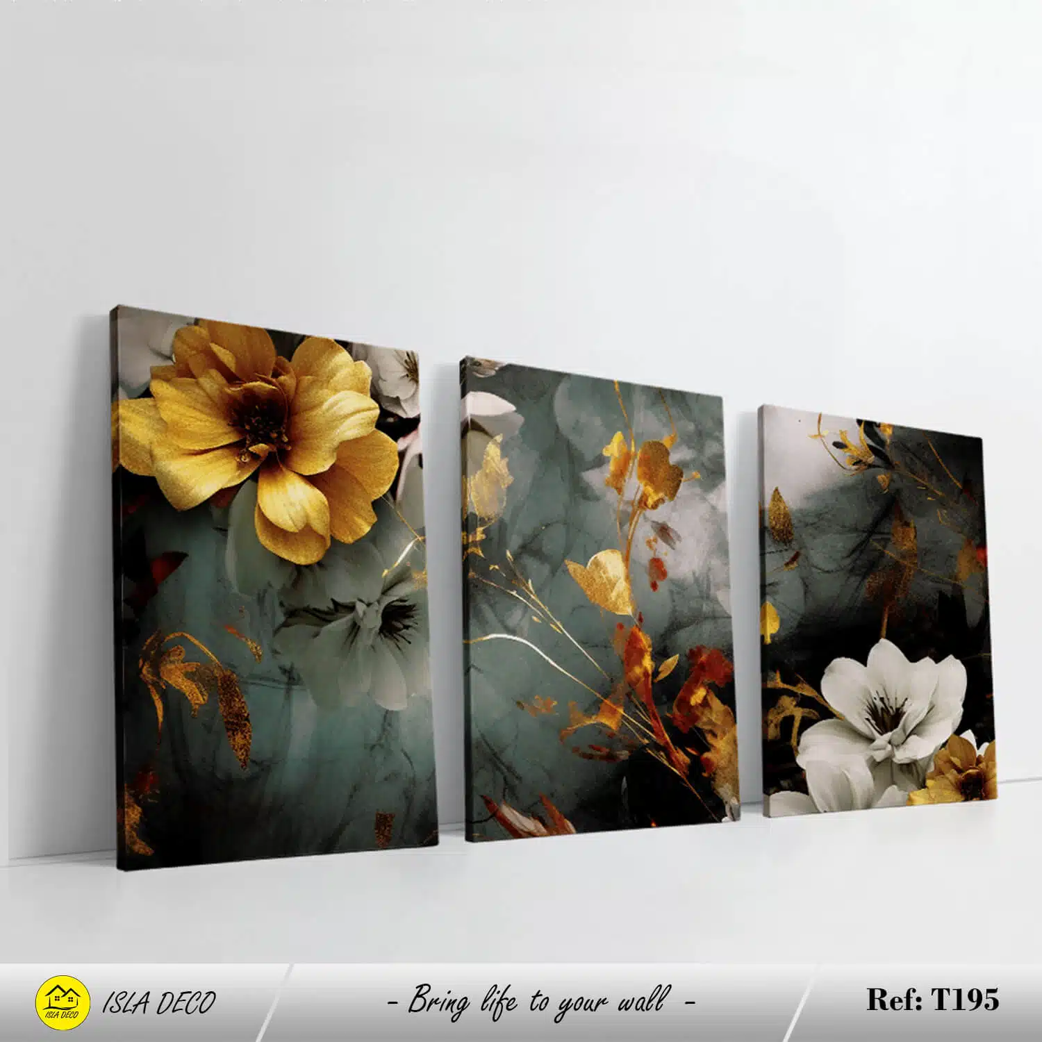 Enssemble de 3 art floral