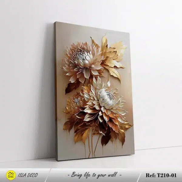 Trio de luxe fleurs doré – Image 2