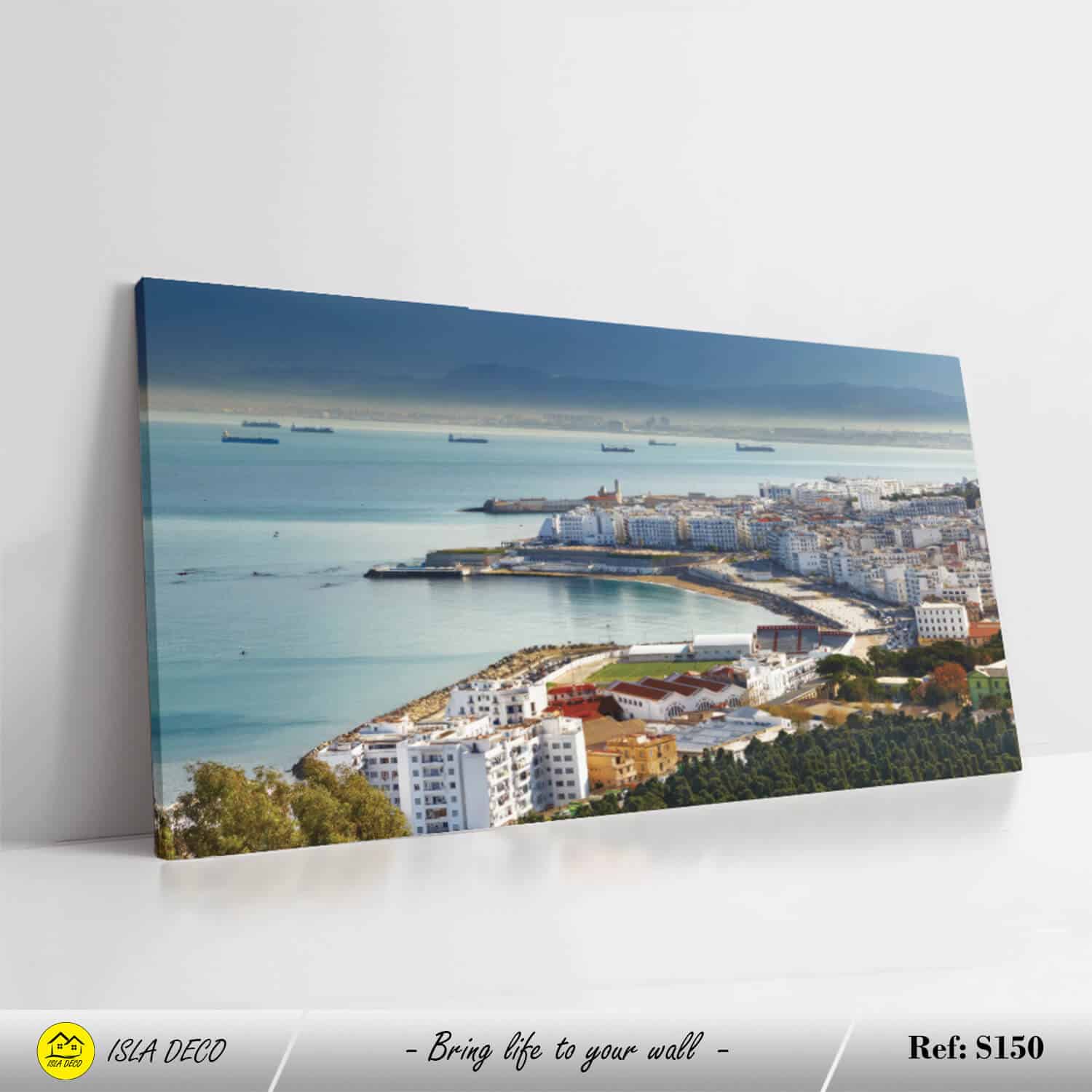 Tableau de paysage côtier Alger sur mère