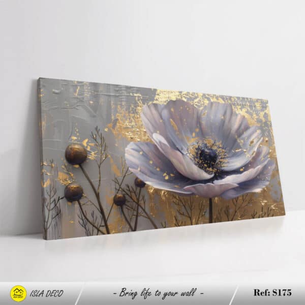 Fleur moderne avec des touches dorées