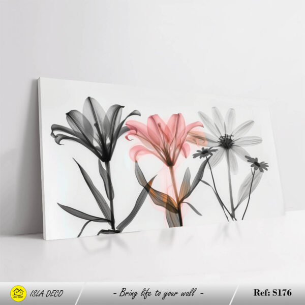 Fleurs Artistiques en Design X-ray pour Mur Moderne