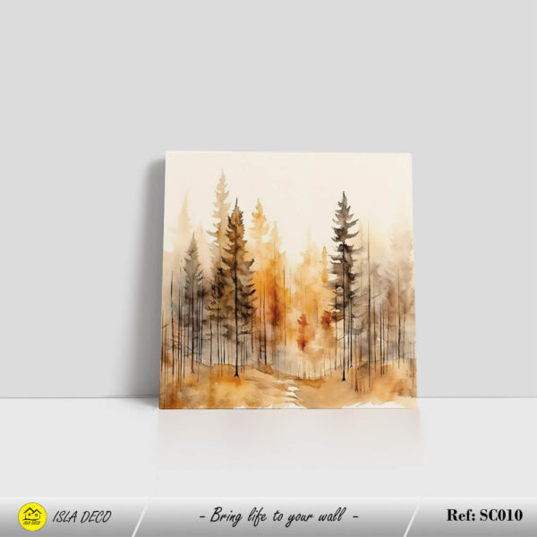 Peinture de Forêt Automnale en Aquarelle – Image 2