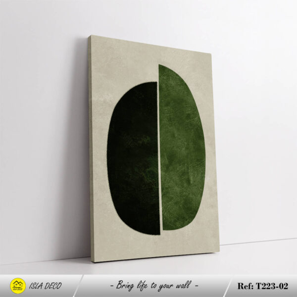 Peinture Géométrique avec Formes Vertes et Design Contemporain – Image 3