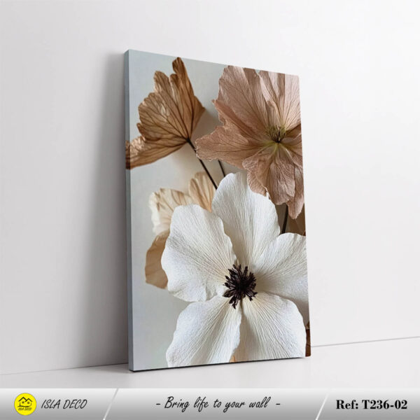 Fleurs et Textures Subtiles dans des Tons Neutres – Image 3