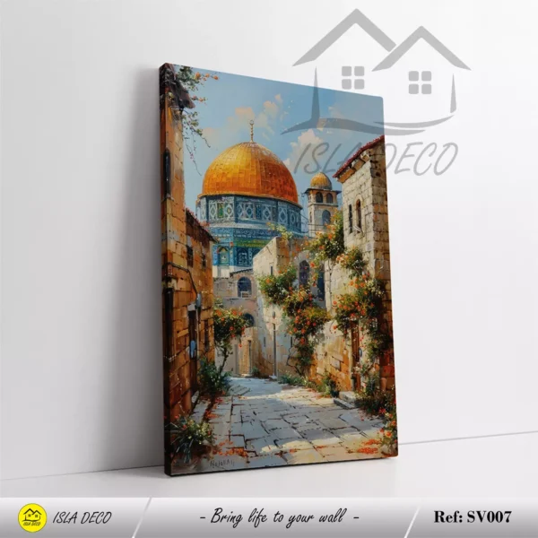 Art Murale avec Vue du Dôme du Rocher à El Qods – Image 3