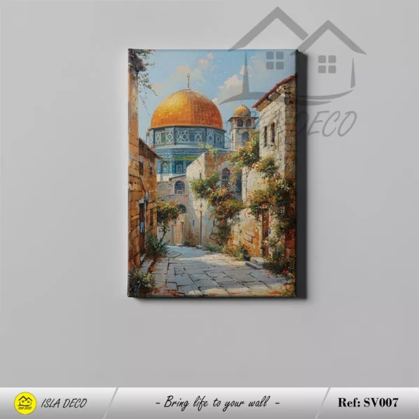 Art Murale avec Vue du Dôme du Rocher à El Qods – Image 2