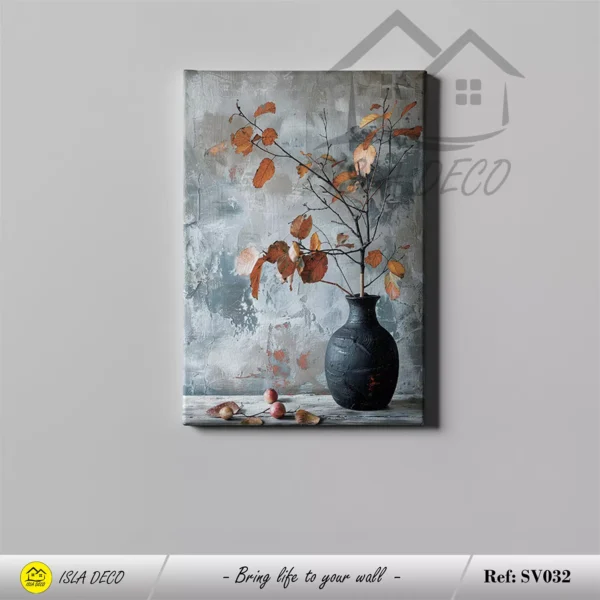Nature morte avec vase et touches automnales – Image 2
