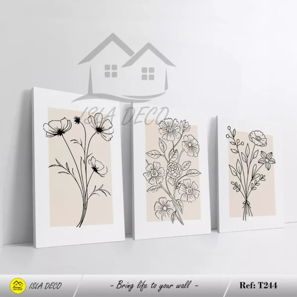 Fleurs en Illustrations Simples Et Moderne