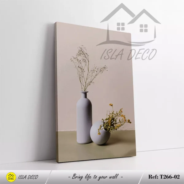 Toiles avec vases, fleurs séchées et motifs naturels – Image 3